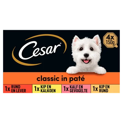Cesar Classics Gevogelte Hondenvoer Set 4 st