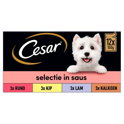 Cesar Selectie saus - Hondenvoer Pak 12 st