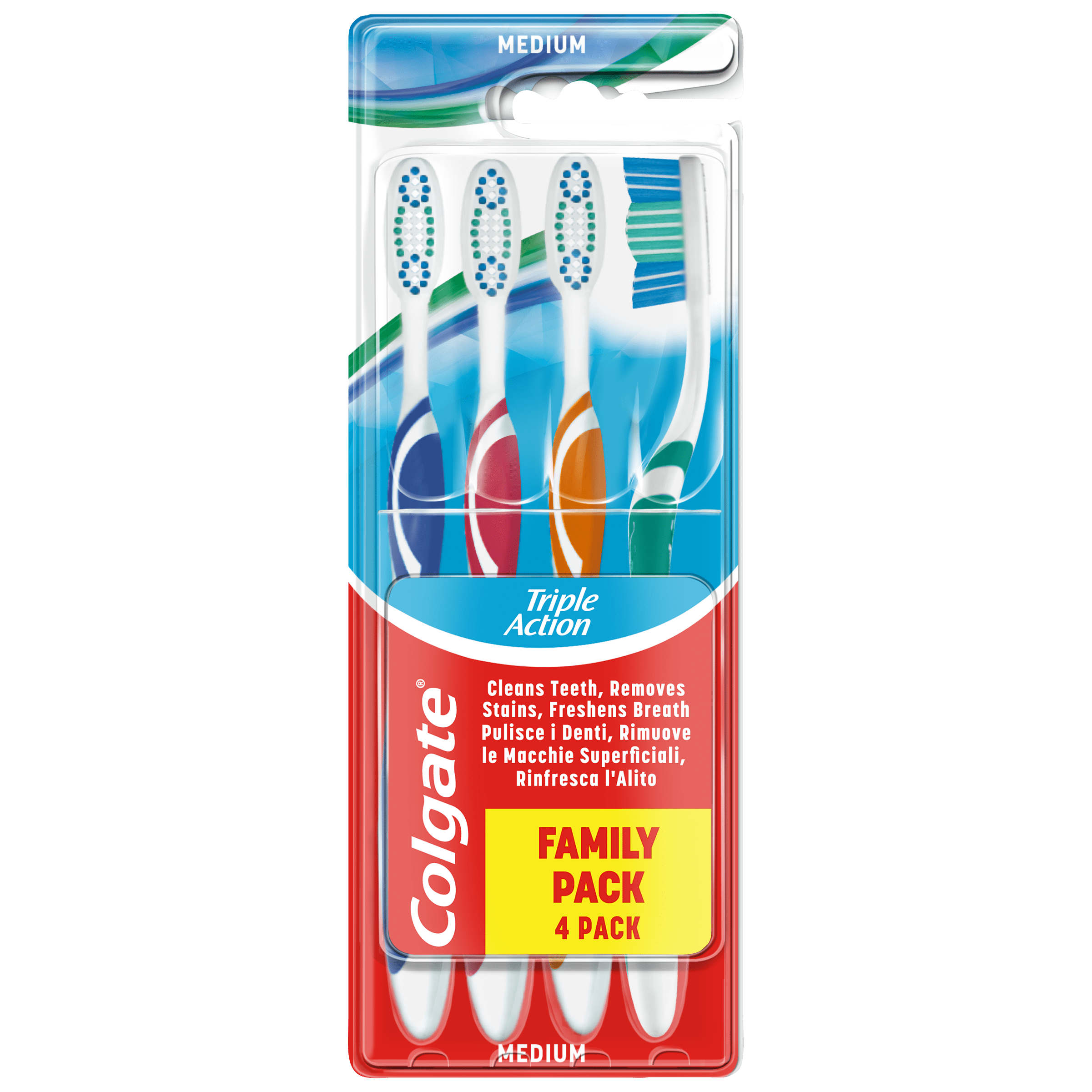 Colgate Tandenborstel triple action Pak 4 st