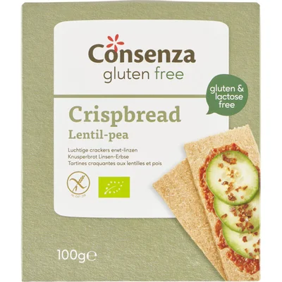 Consenza Cracker erwt linzen glutenvrij bio