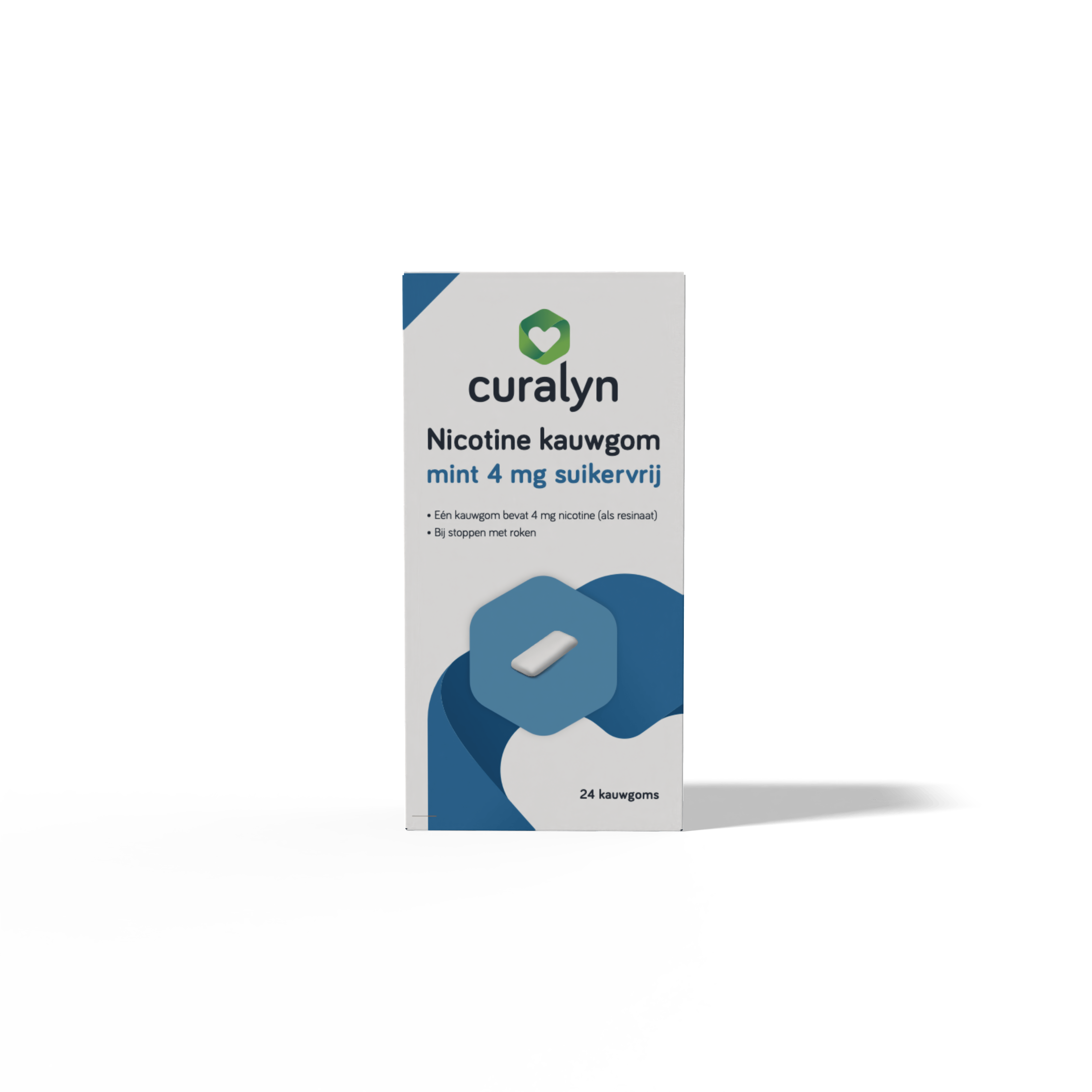 Curalyn Nicotine&nbsp;kauwgom&nbsp;4mg&nbsp;mint Doos 24 st