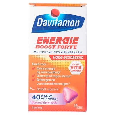 Davitamon Vitamine Energie kauwtablet Doos 40 st