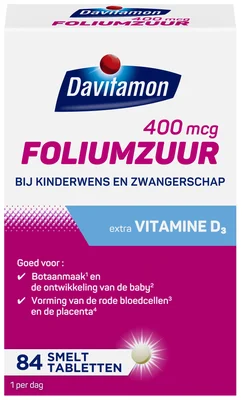Davitamon Foliumzuur vitamine D Doos 84 st