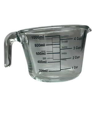 De keukenhulpjes Maatbeker glas Stuk 1 st