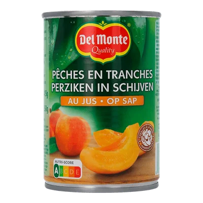 Del monte Perzik schijfjes op sap Blik 415 g