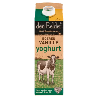 Den Eelder Boeren vanilleyoghurt Pak 1000 ml