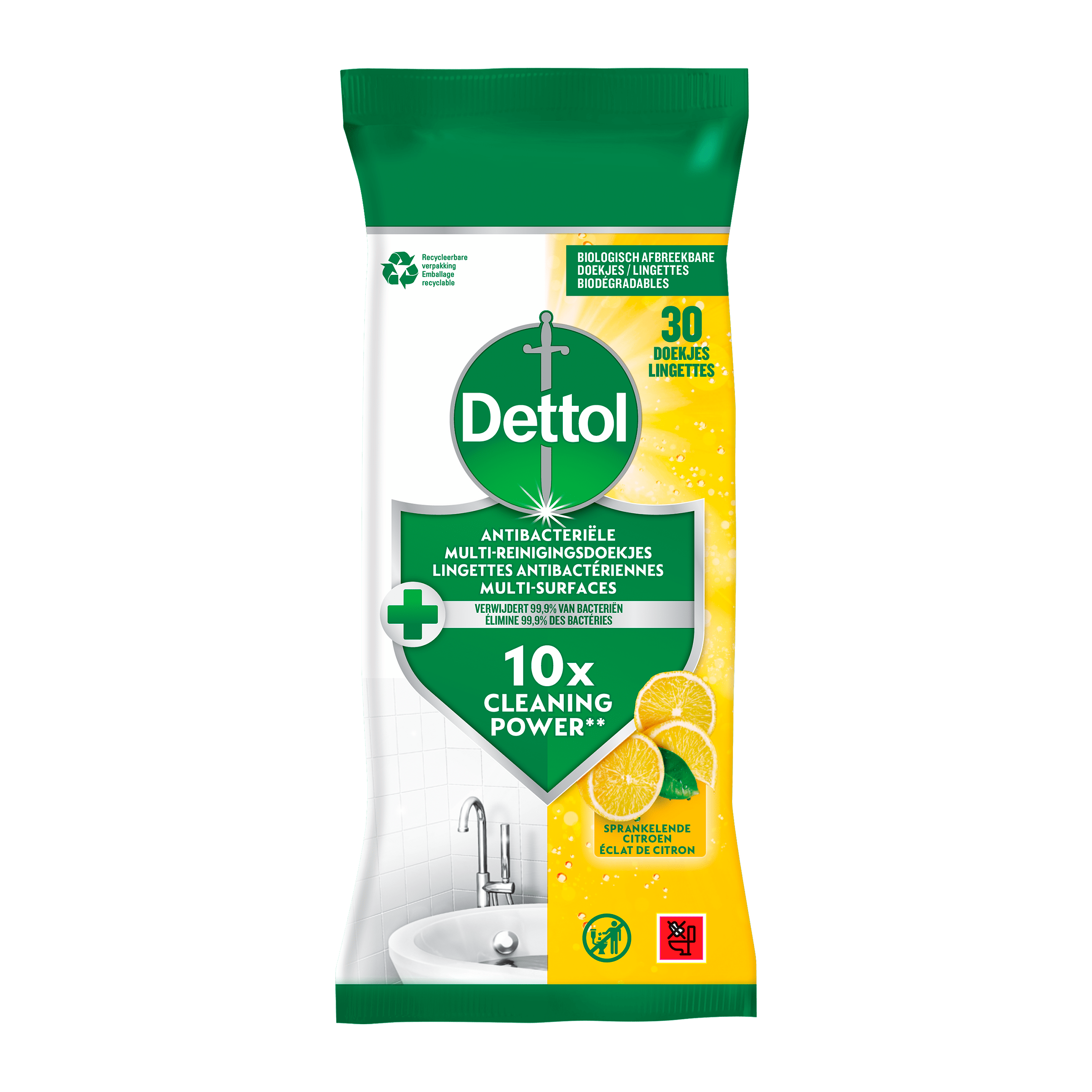 Dettol Antibacteriële multi-reinigersdoekjes Doos 30 st
