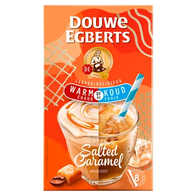 Douwe Egberts Oploskoffie salted caramel Doos 8 st
