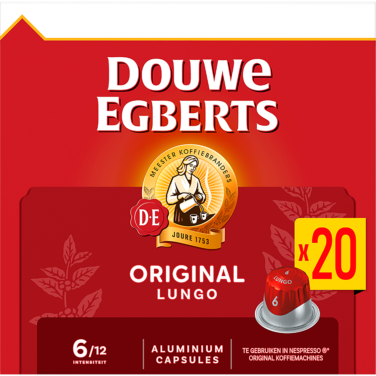 Douwe Egberts Lungo original koffiecups voordeelpak Doos 20 st