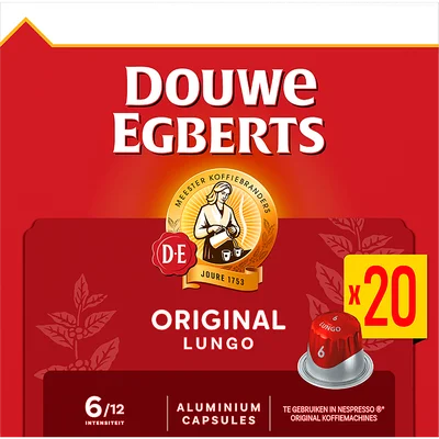 Douwe Egberts Lungo original koffiecups voordeelpak Doos 20 st