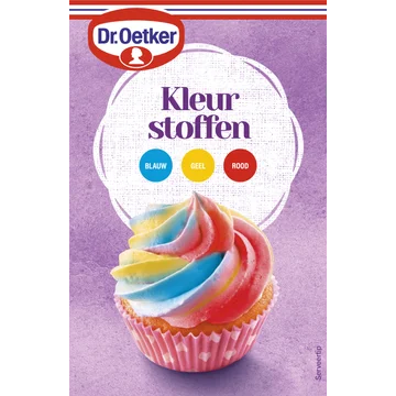 Dr. Oetker Kleurstofstiften (rood, geel, blauw) 45 g