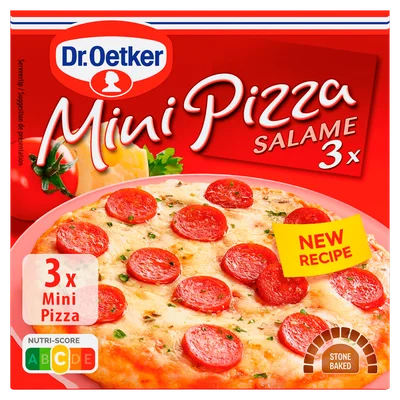 Dr. Oetker Mini pizza salami Doos 3 st