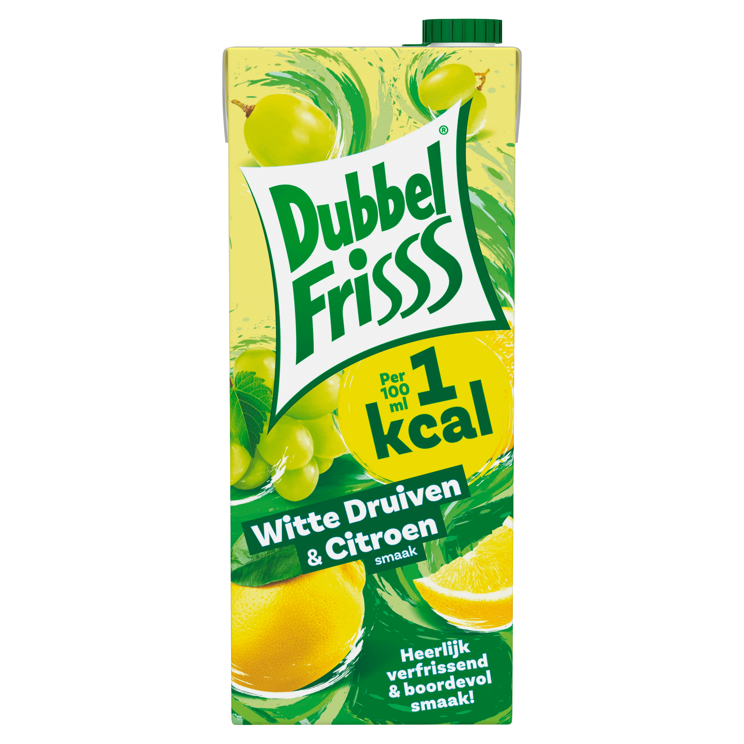 Dubbelfrisss 1kcal Witte druif &amp; citroen Pak 1500 ml
