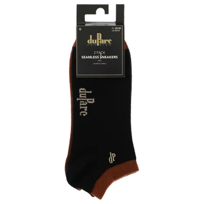 DuParc Herensneakersok grijsmel/zwart 39-42 Kaart 2 st