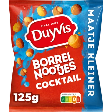 Duyvis Borrelnootjes Cocktail Pinda Noten 125 gr