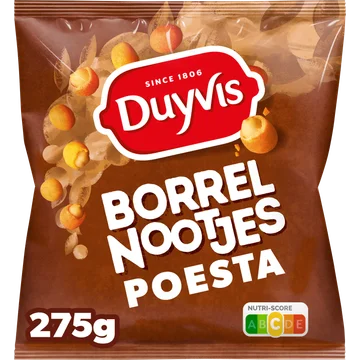 Duyvis Borrelnootjes Poesta Pinda Noten 275 gr
