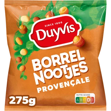 Duyvis Borrelnootjes Provencale Pinda Noten 275 gr