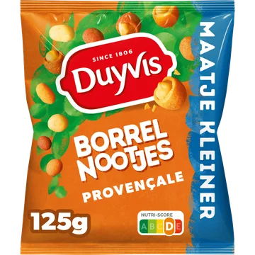 Duyvis Borrelnootjes Provencale Pinda Noten 125 gr