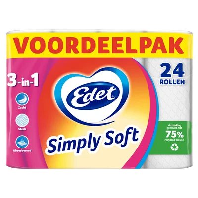 Edet Simply Soft 24 Rol 3-in-1 Pak 24 st