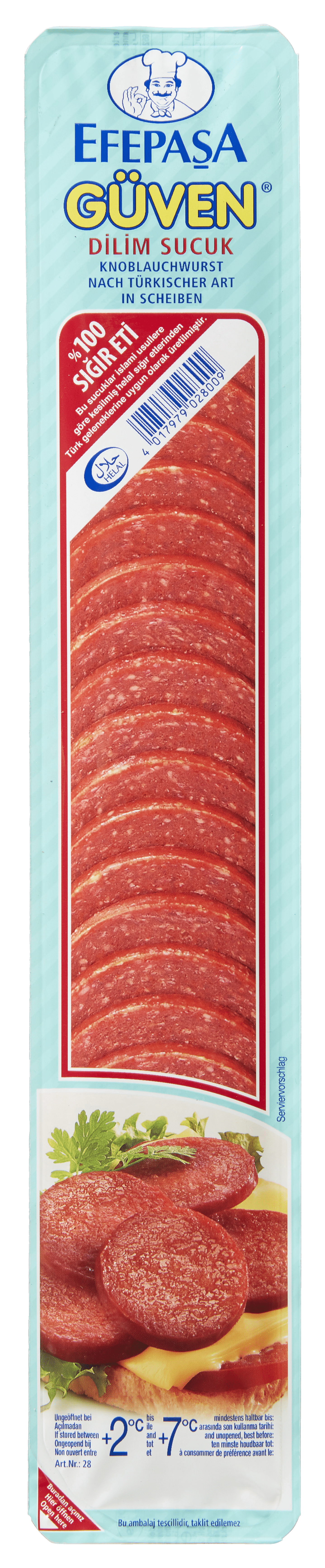 Efepasa Guven knoflookworstplakjes (Sucuk)