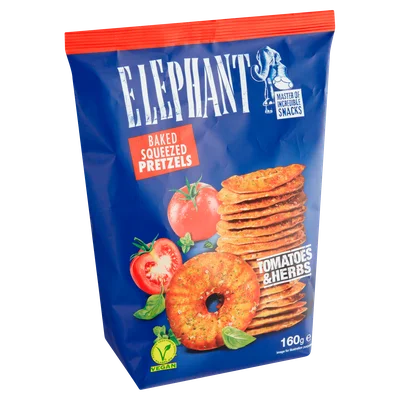 Elephant Pretzel Tomatoes Herbs Stazak 160 g