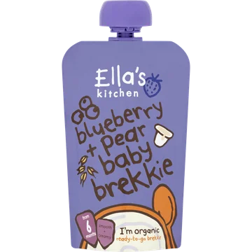 Ella's Kitchen Blueberry + Pear Baby Brekkie 6+ Months 100 g