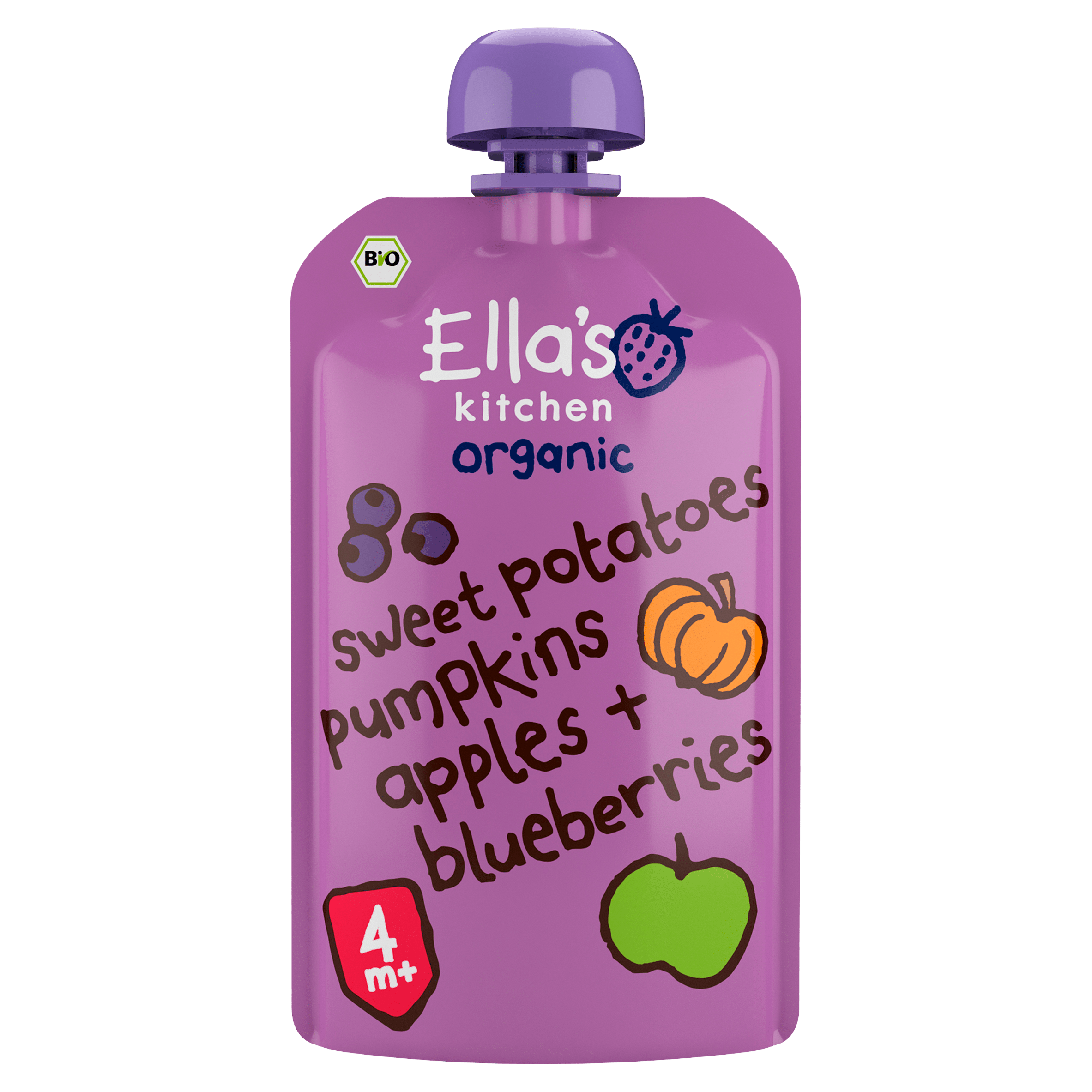 Ella's Kitchen 4+ Sweet potatoes pumpkin apple blueb Stazak 120 g