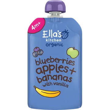 Ella's Kitchen Blauwe bessen, appels, bananen 4+ biologisch 120 g