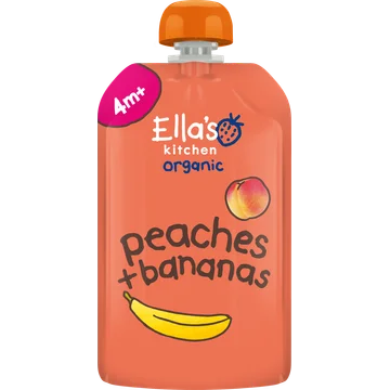 Ella's Kitchen Perziken + bananen 4+ biologisch 120 g