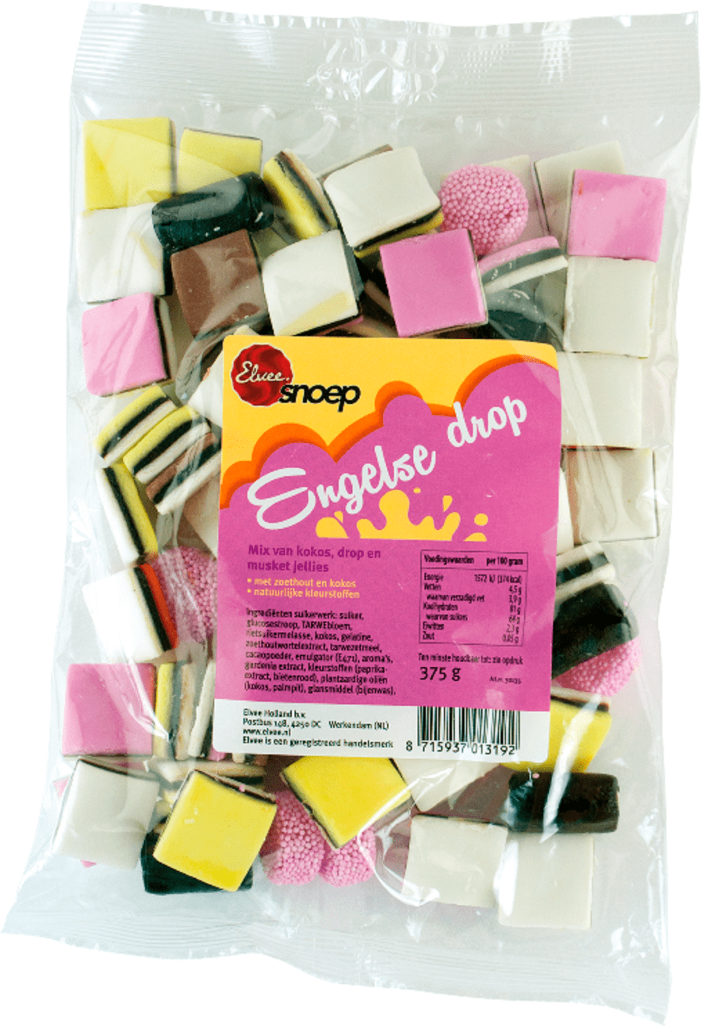 Elvee Engelse drop Zak 375 g