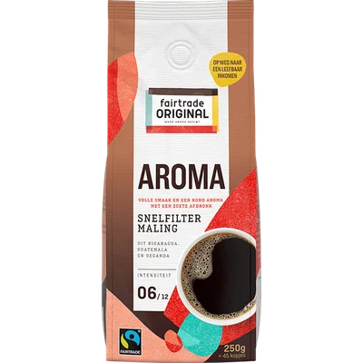 Fairtrade Original Snelfilterkoffie Aroma Zak 250 g