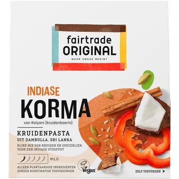Fairtrade Original Korma Indiase Doos 75 g