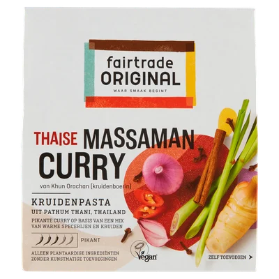 Fairtrade Original Thaise massaman kruidenpasta Fairtrade Doos 70 g