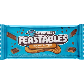 Feastables MrBeast Melkchocolade Pindakaas 60g