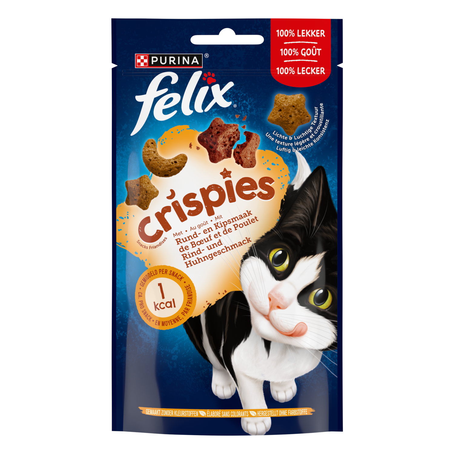 Felix Kattensnacks crispies crispies rund en kip
