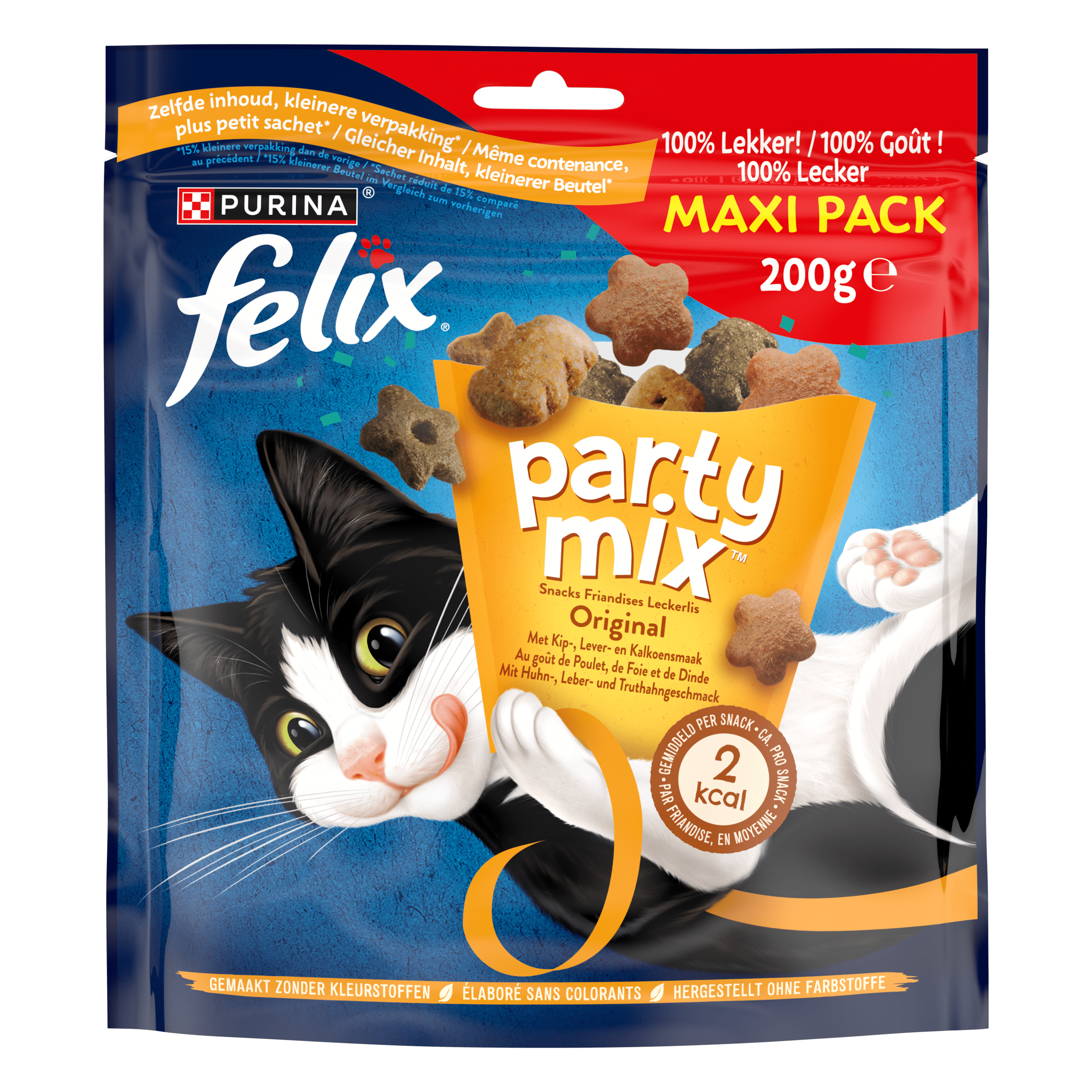 Felix Party Mix Original kattensnacks kip Stazak 200 g