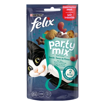 Felix Party Mix Seaside kattensnacks zalm Stazak 60 g
