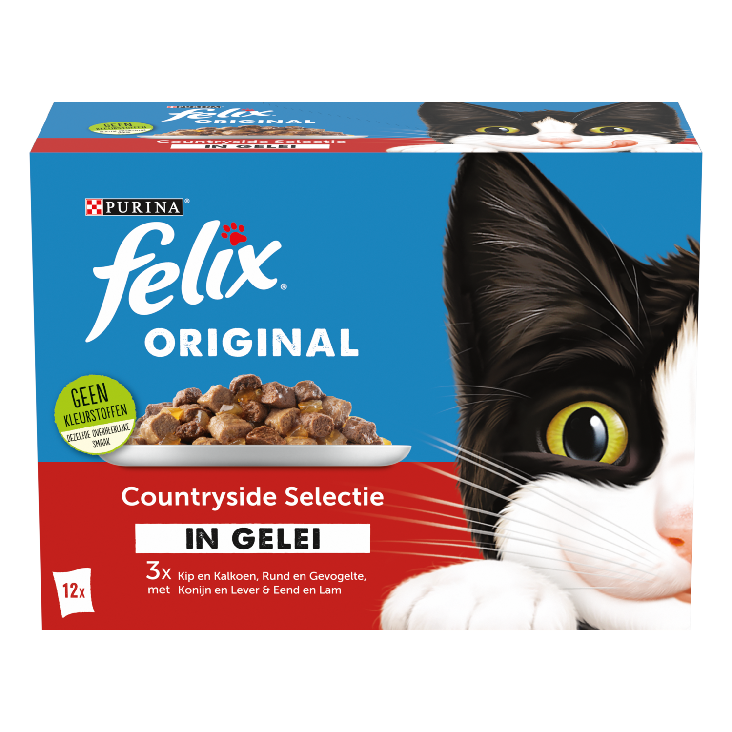 Felix Kattenvoer vlees selectie 12 stuks