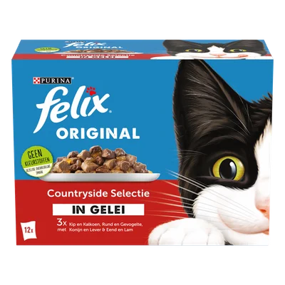 Felix Kattenvoer vlees selectie 12 stuks