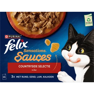 FELIX® Sensations Sauces Countryside Selectie Kattenvoer 12x85g