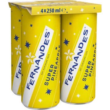 Fernandes Super Pineapple Sparkling Lemonade 4 x 250 ml