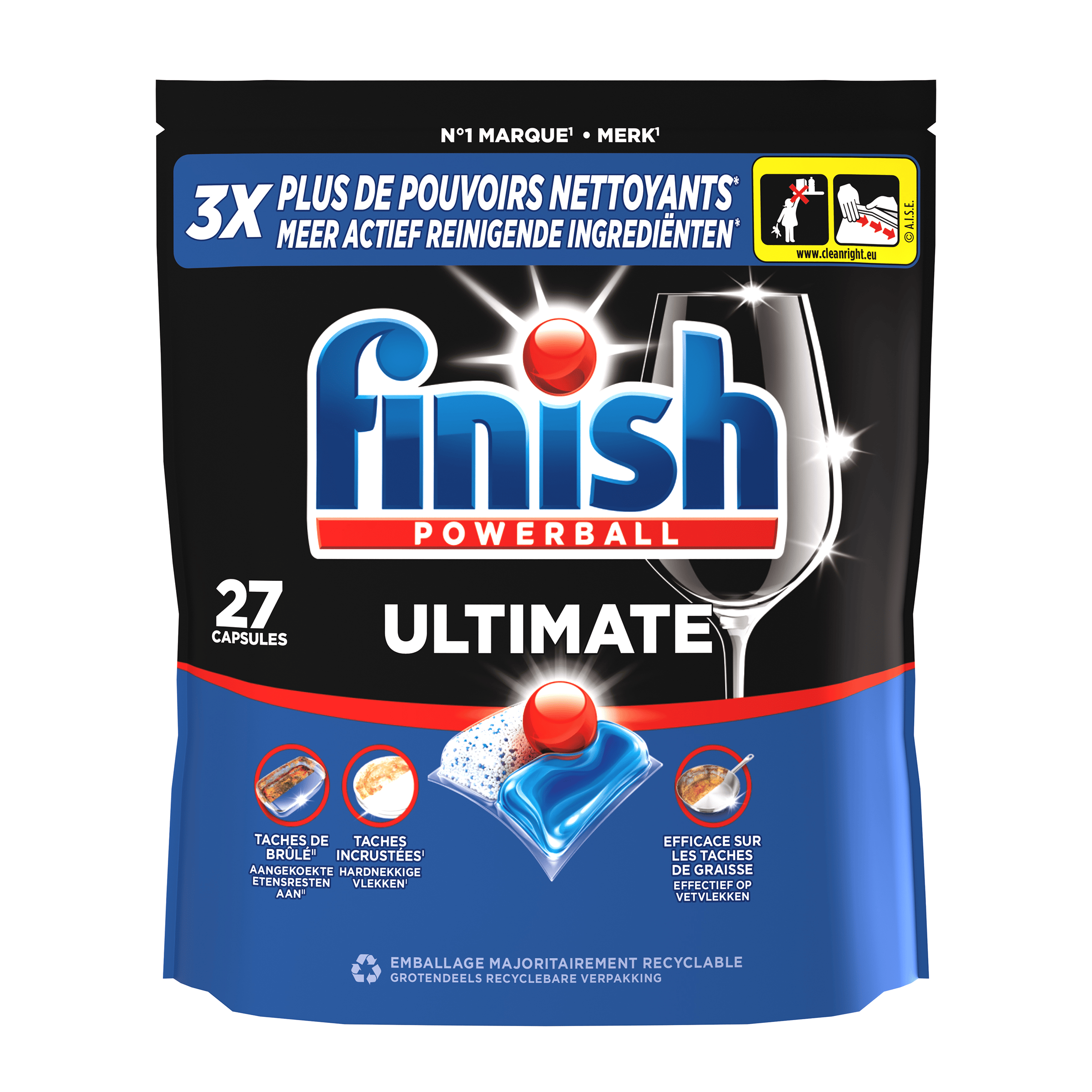 Finish Ultimate regular vaatwascapsules Stazak 27 st
