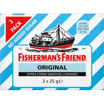 Fisherman's Friend No Added Sugar 3 Pack 3 x 25 g