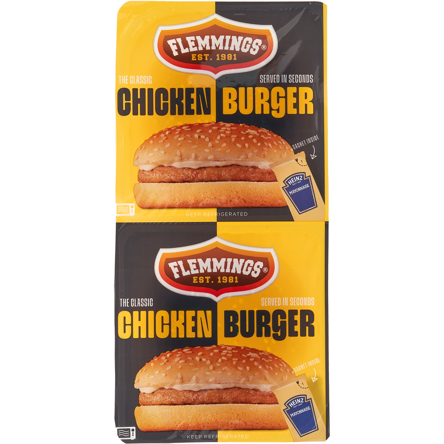 Flemmings Chickenburger 2 stuks