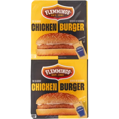 Flemmings Chickenburger 2 stuks