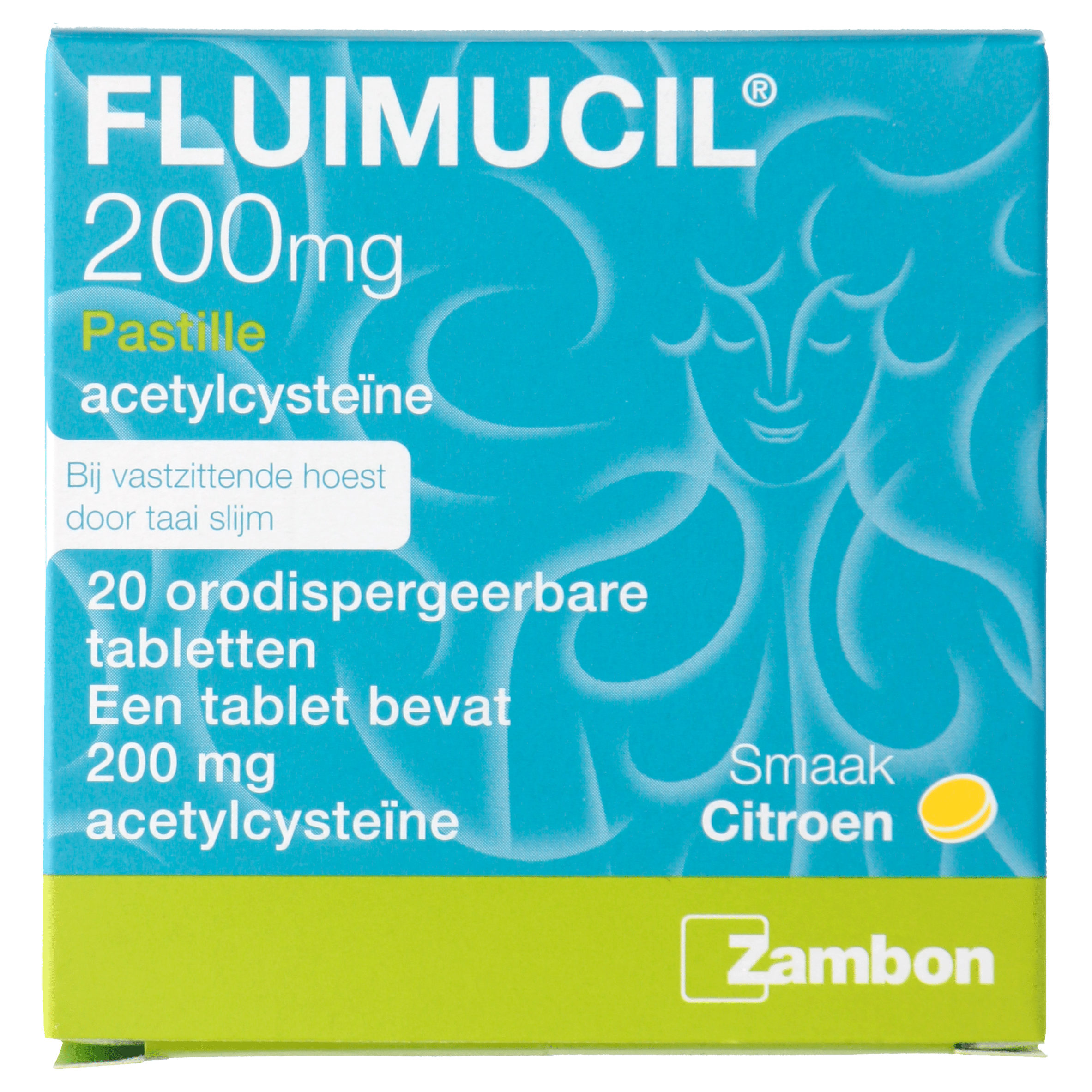 Fluimucil Hoestpastiles 200 mg Doos 20 st