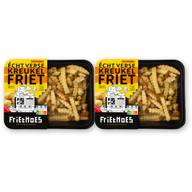 Friethoes Echt verse kreukel friet 2-pack