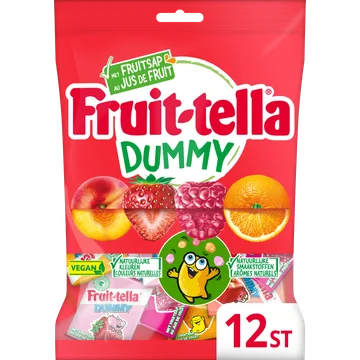 Fruittella Dummy Vegan Uitdeelzak 12 stuks