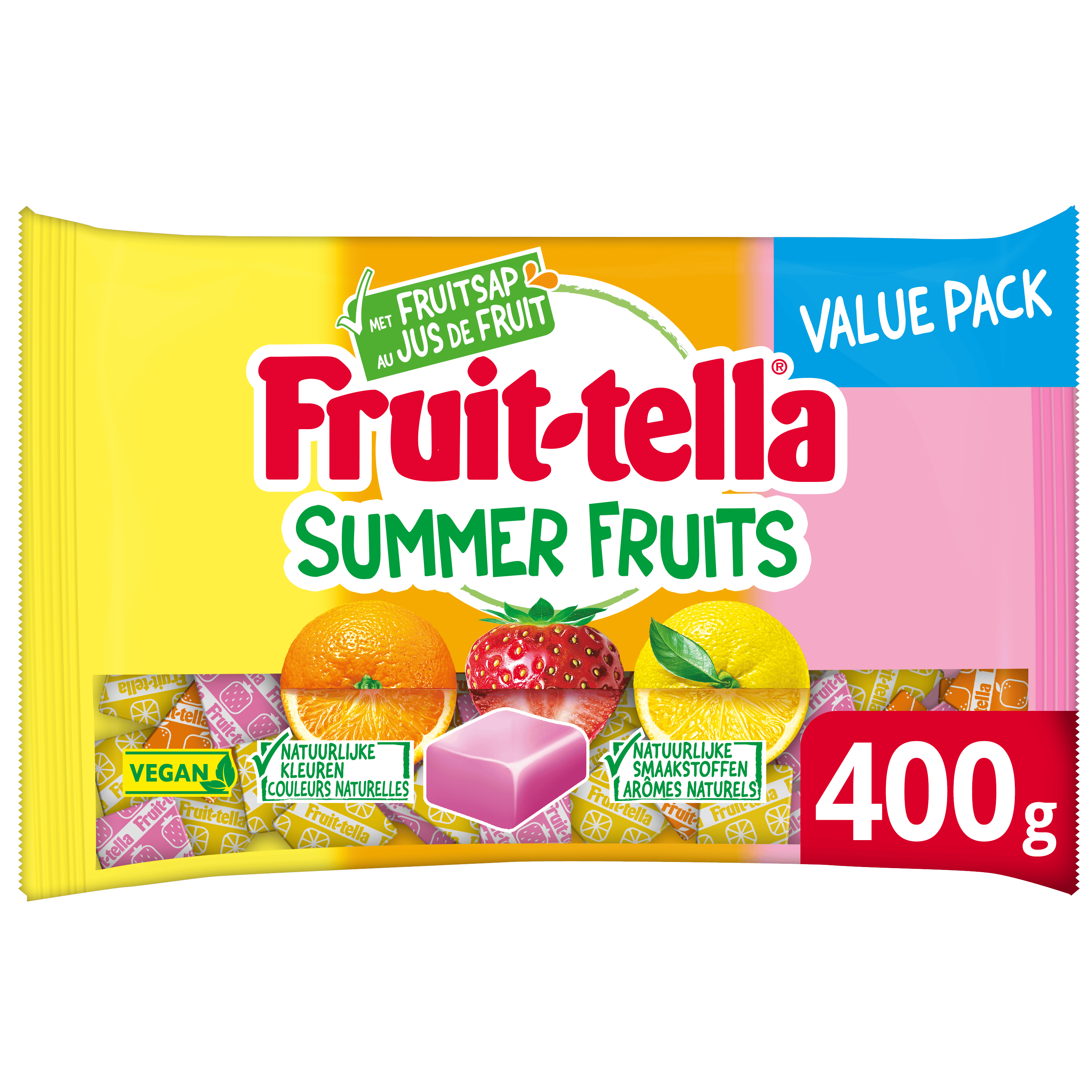 Fruittella Fruity summerfruits vegan Zak 400 g