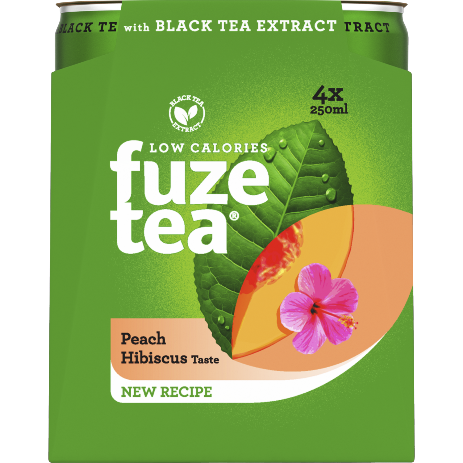 Fuze tea Ice tea perzik hibiscus 4x25 cl
